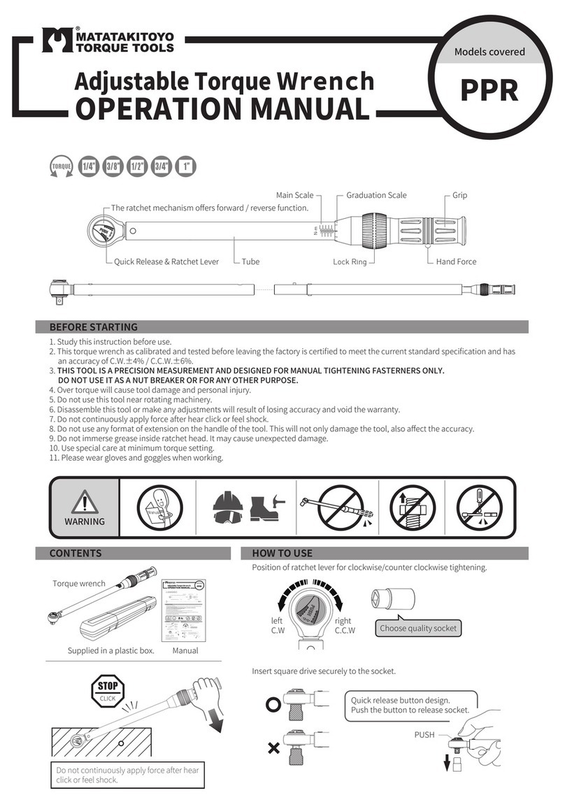 Matatakitoyo Torque Tools PPR Operation manual
