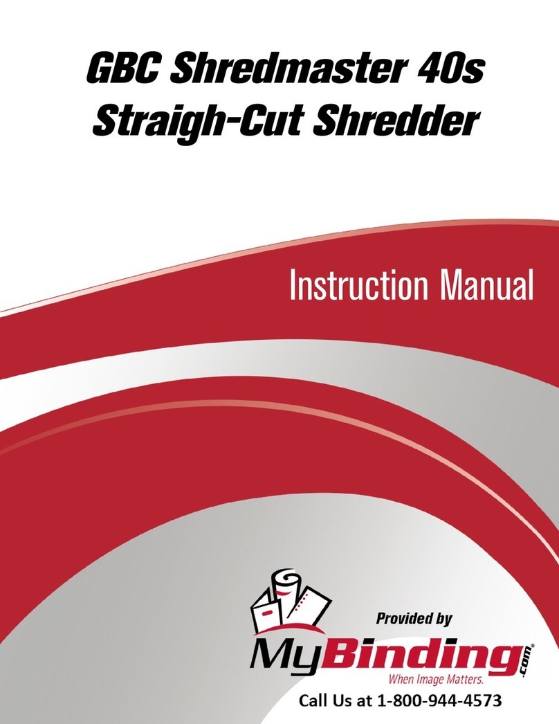 GBS Shredmaster 40s Operating procedures
