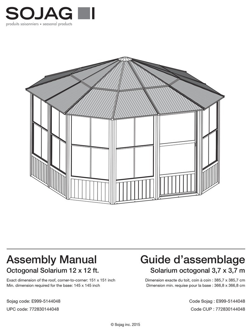 Sojag Octogonal Solarium E999-5144048 User manual
