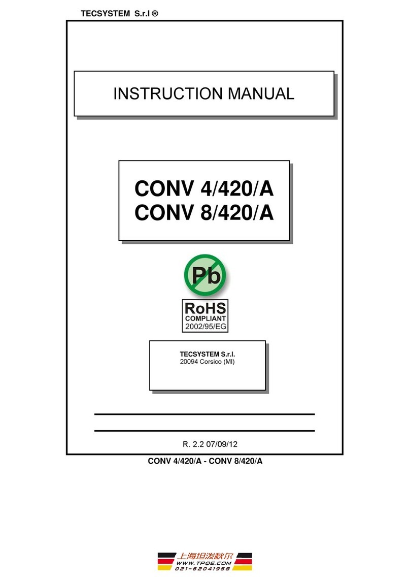 TECSYSTEM CONV 4/420/A instruction manual