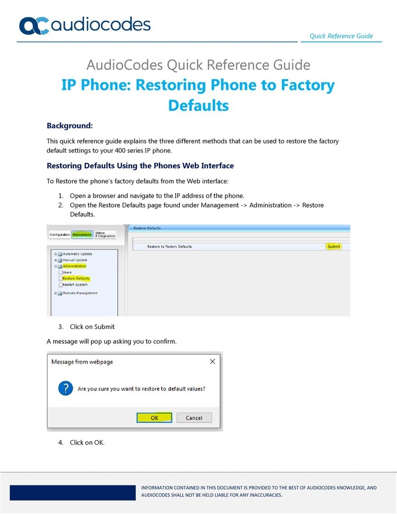 AudioCodes 400 Series User manual