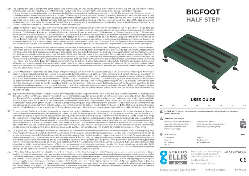 Gordon Ellis & CO BIGFOOT User manual Gordon Ellis & CO BIGFOOT User manual