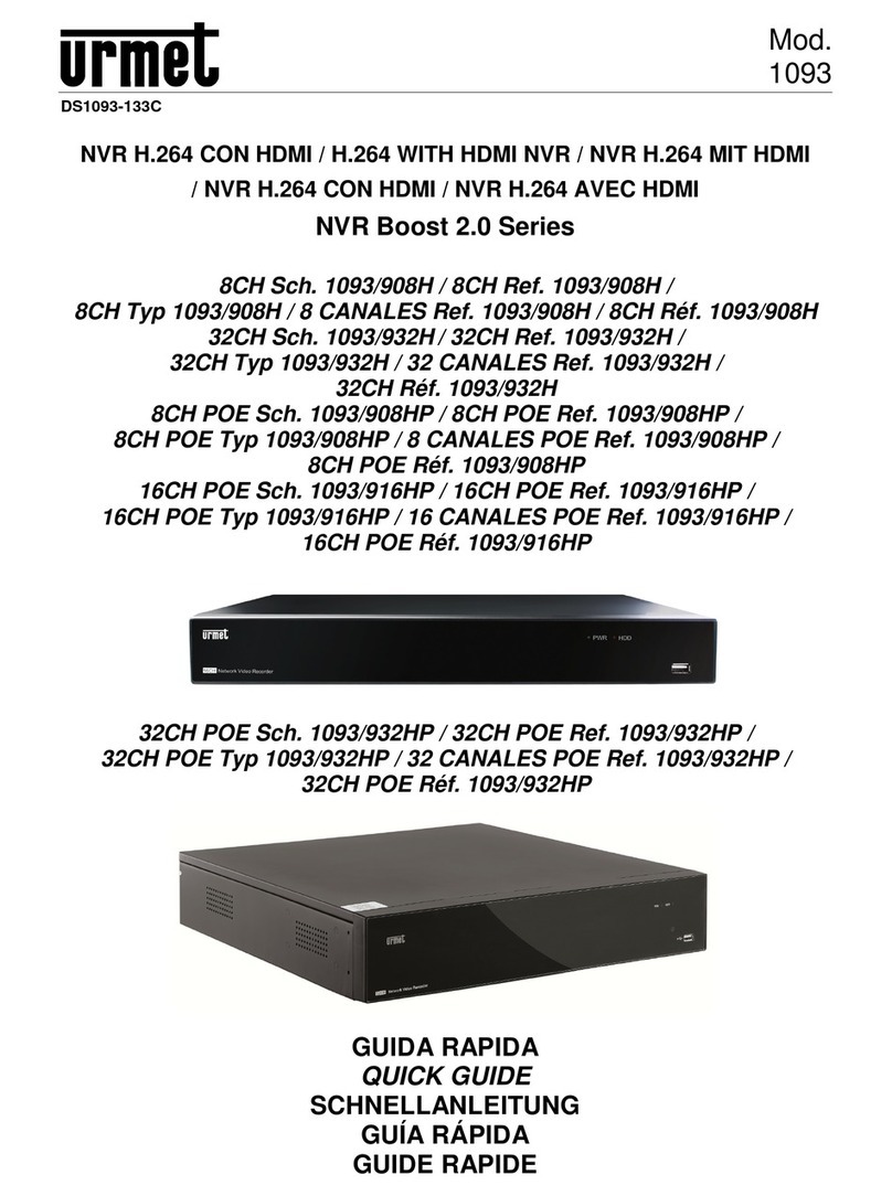 urmet domus NVR Boost 2.0 Series User manual