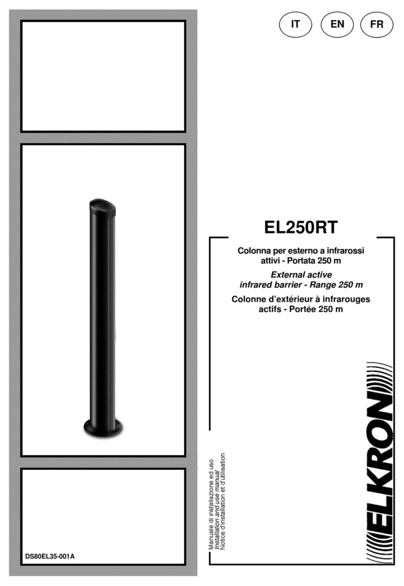 Elkron EL250RT Installation and use manual