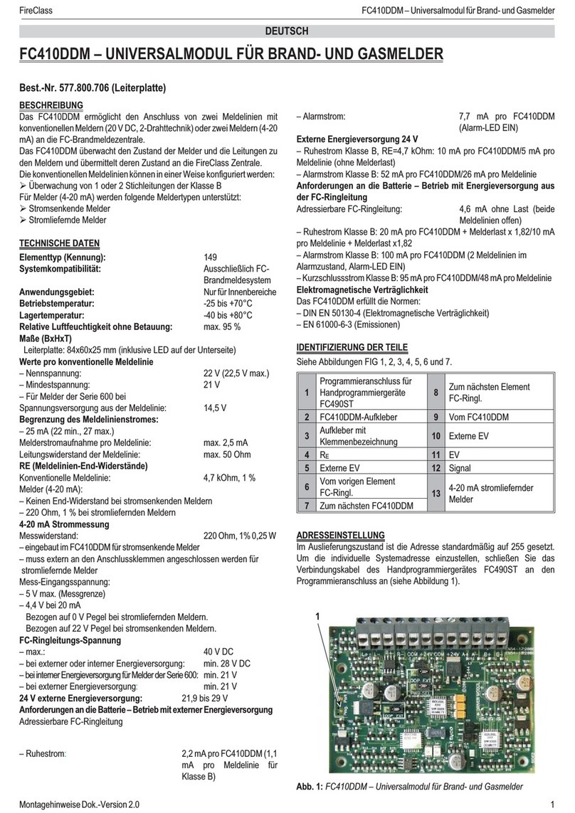 FireClass FC410DDM Fixing instructions