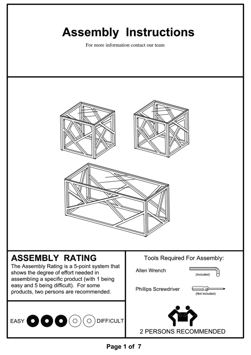 Furniture of America CM4017-3PK Assembly instructions