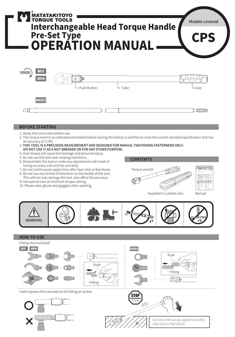 Matatakitoyo Torque Tools CPS User manual