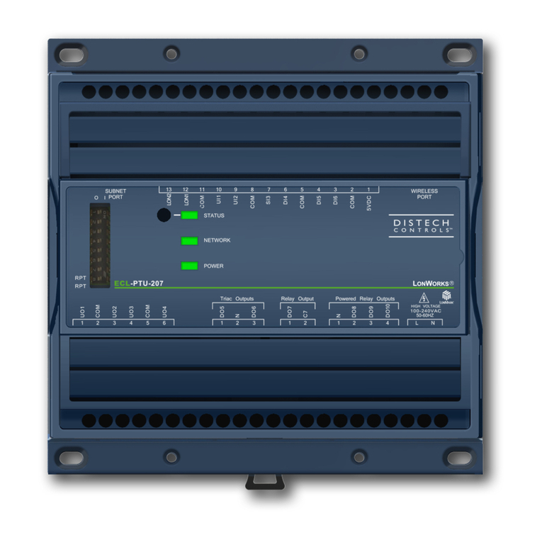 Distech Controls ECL/ECB-PTU Series User manual