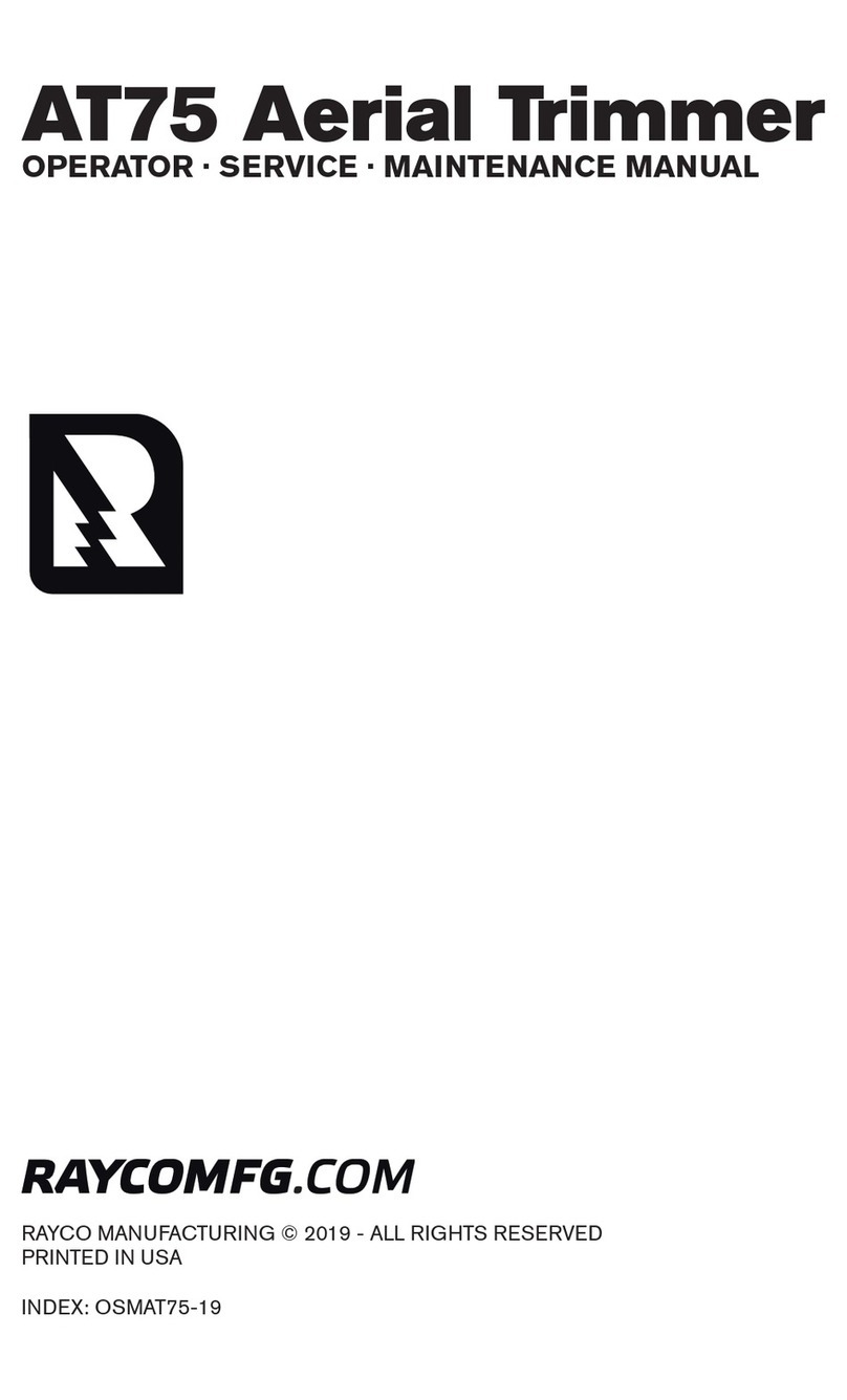 Rayco AT75 OPERATOR, SERVICE, MAINTENANCE MANUAL Rayco AT75 OPERATOR, SERVICE, MAINTENANCE MANUAL