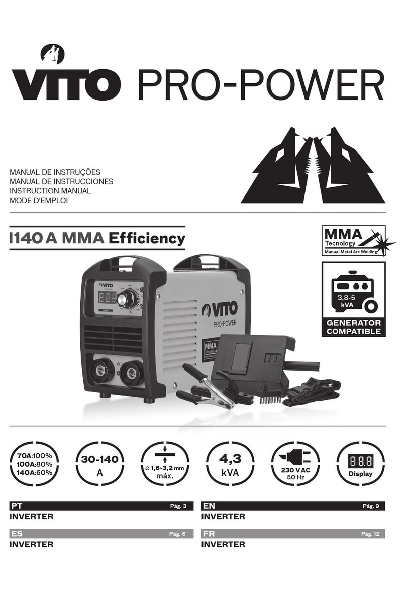 VITO PRO-POWER VII140A MMA Efficiency instruction manual