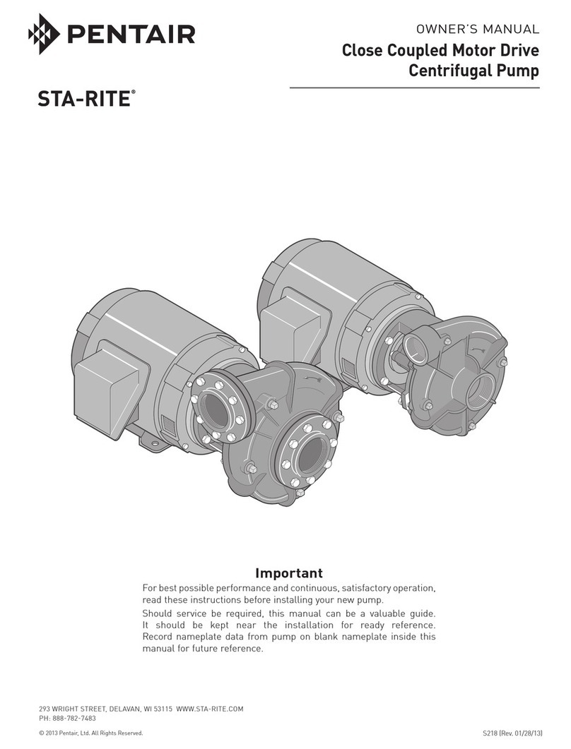Pentair STA-RITE owner's manual