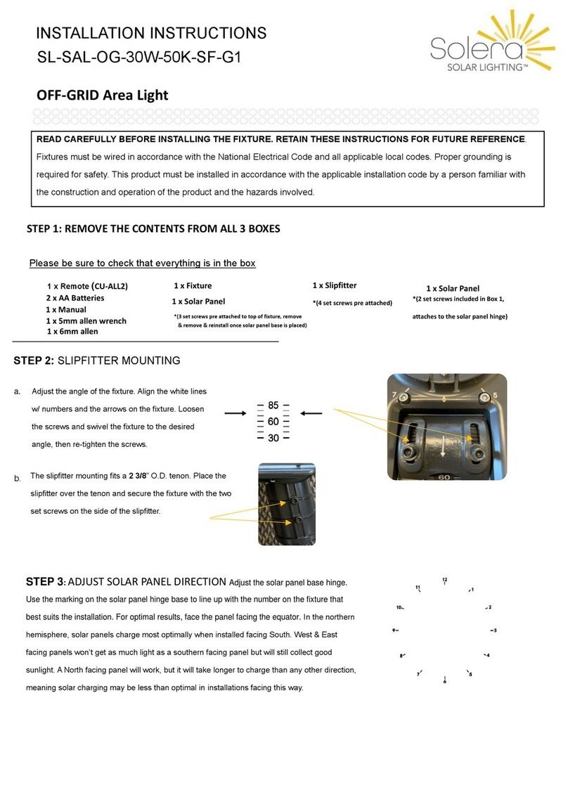 Solera SL-SAL-OG-30W-50K-SF-BK-G1 installation instructions