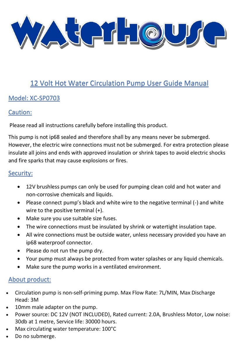Waterhouse XC-SP0703 User guide manual