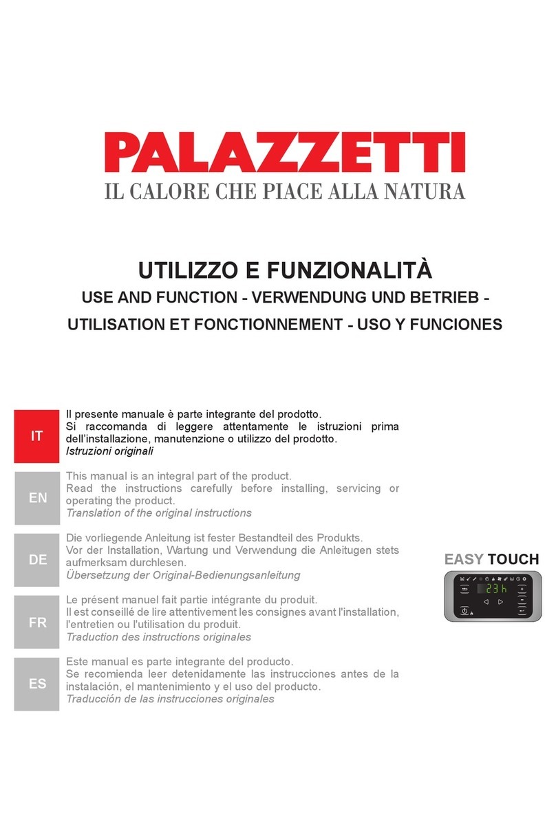 Palazzetti EASYTOUCH Parts list manual
