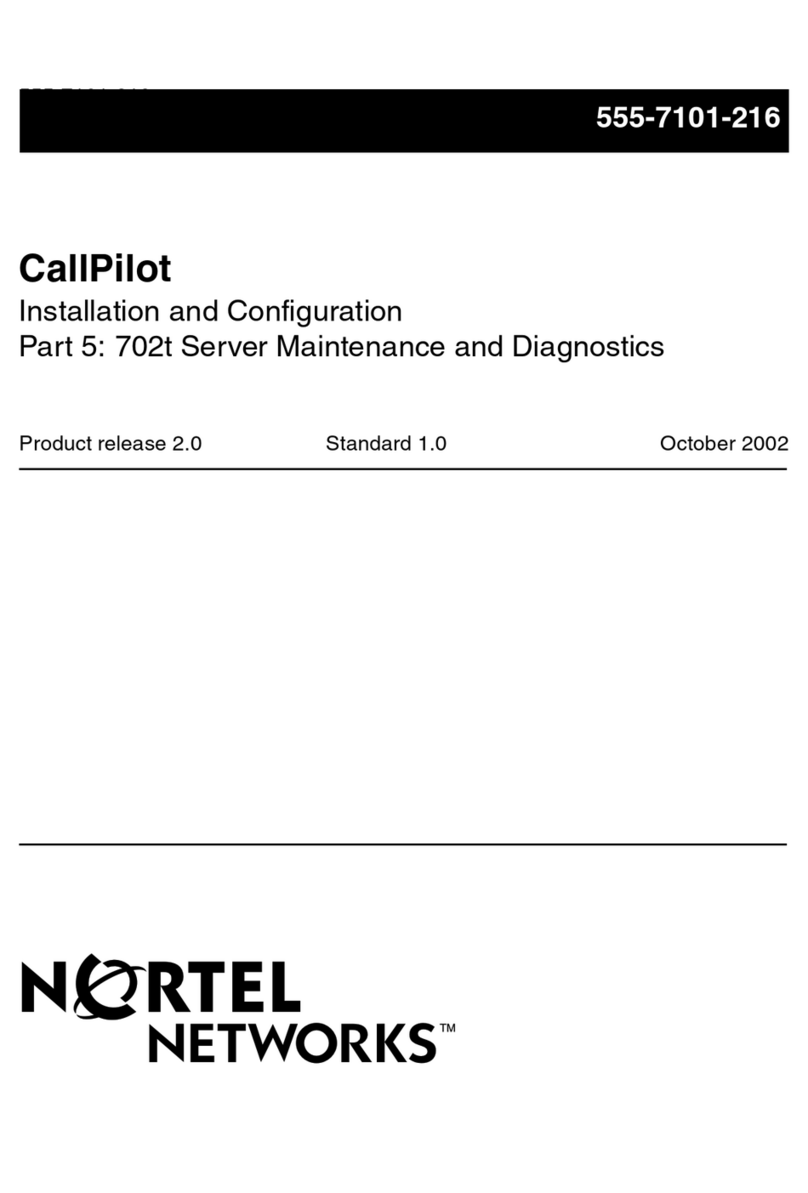 Nortel CallPilot 702t Operating and maintenance instructions