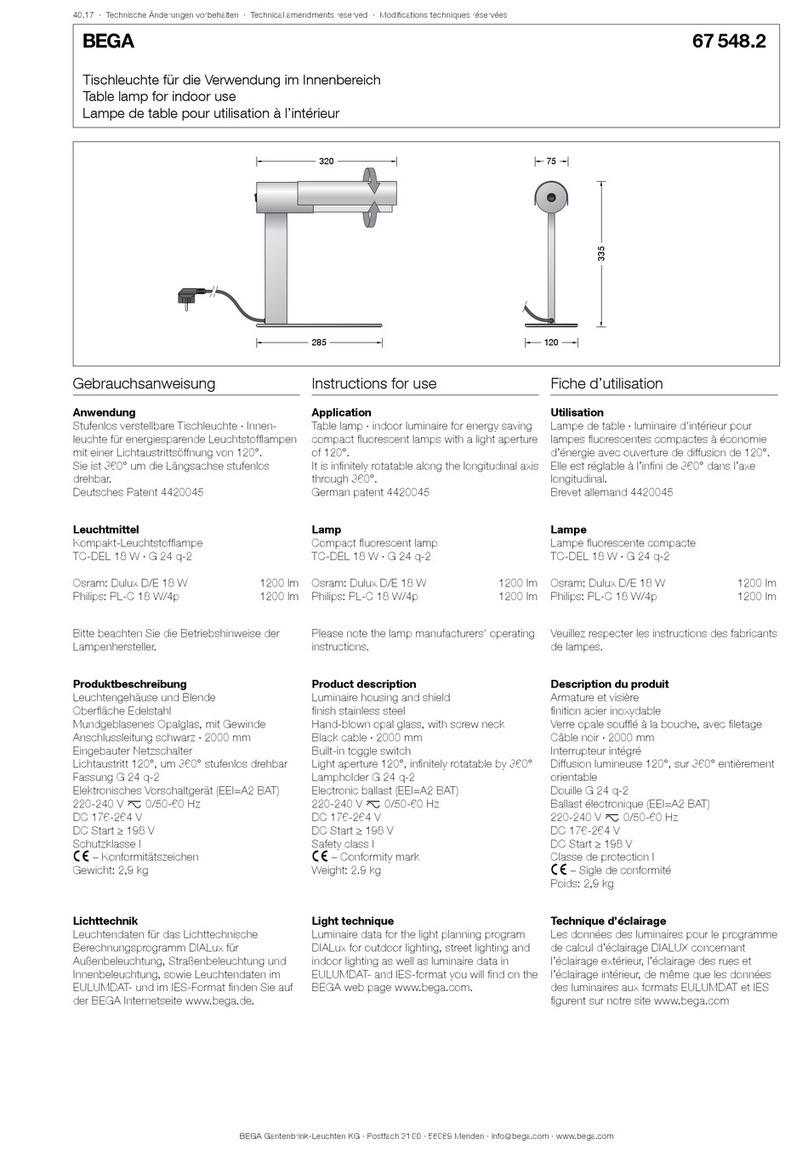 BEGA 67 548.2 User manual