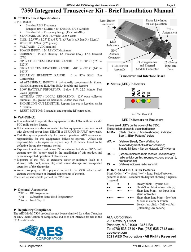 AES 7350 installation manual