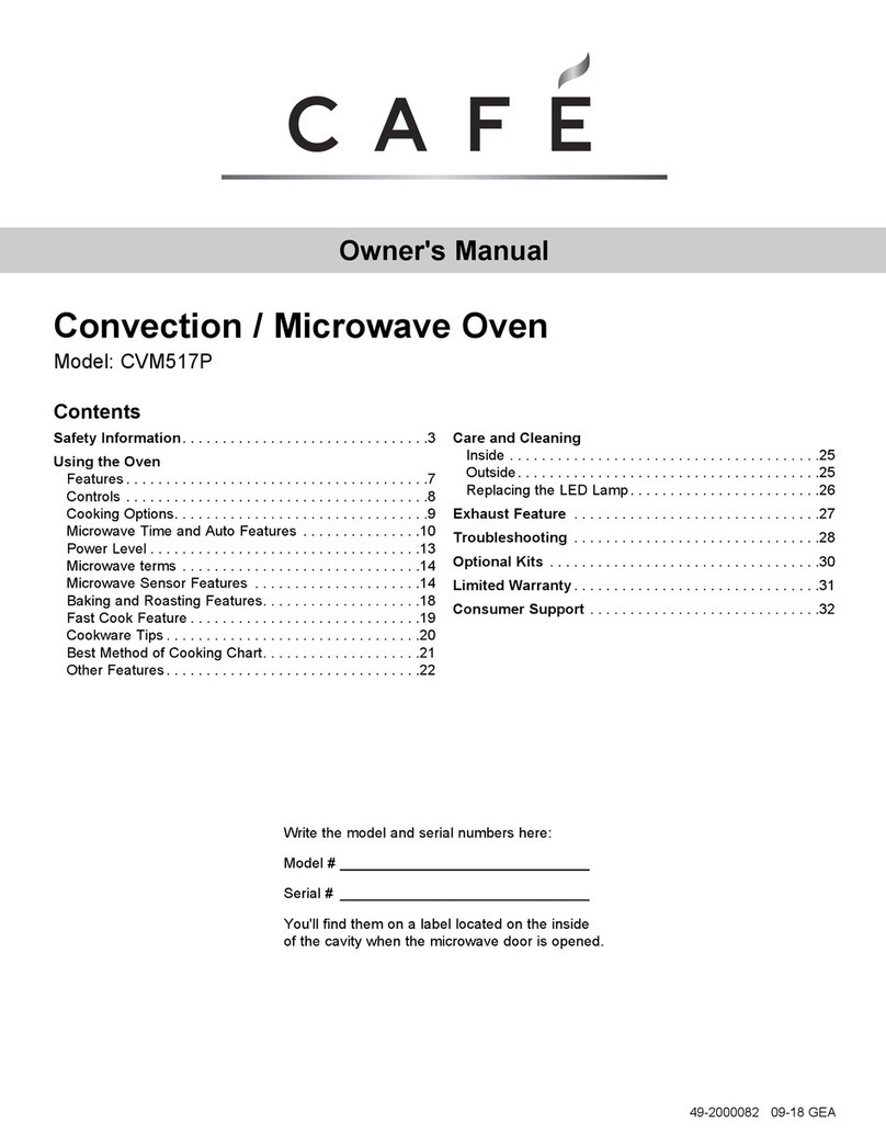 Cafe CVM517P owner's manual Cafe CVM517P owner's manual