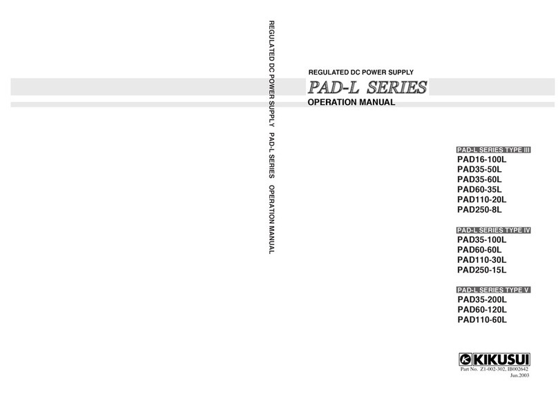 Kikusui PAD-L III Series Operation manual