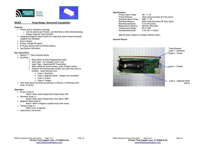 Resolution Products RE205 instructions