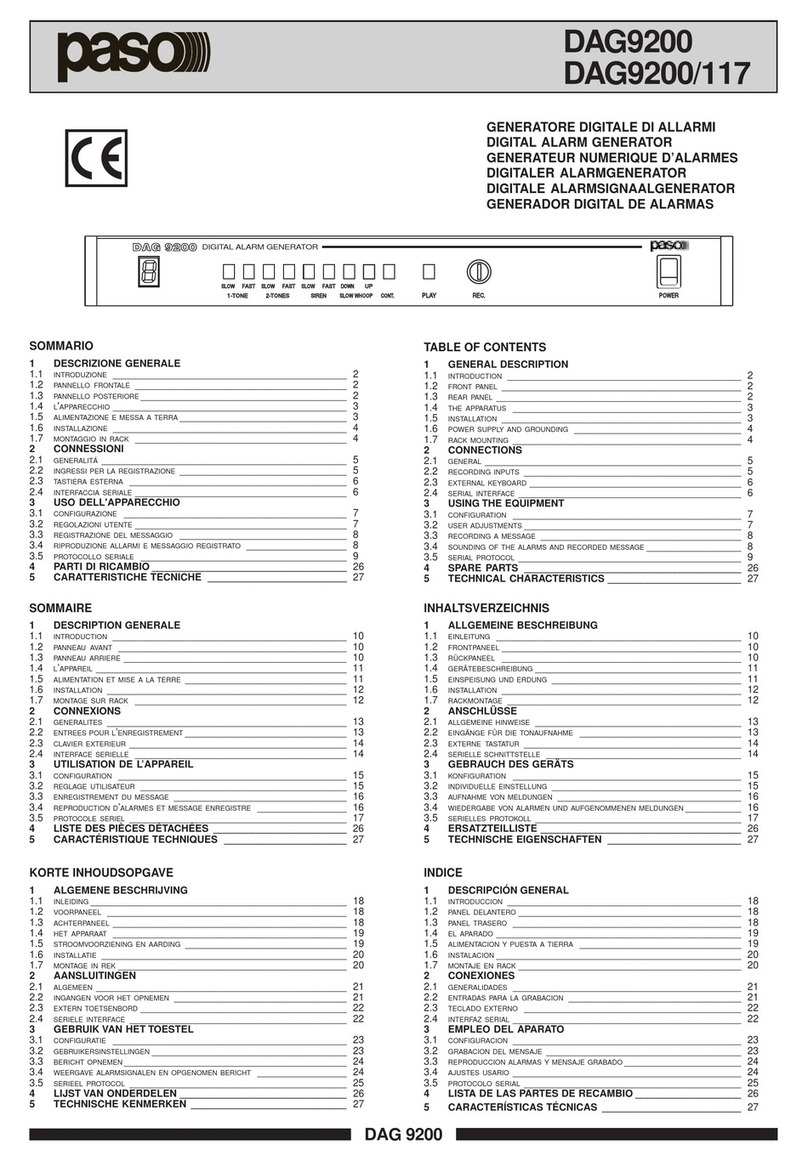 Paso DAG9200 manual