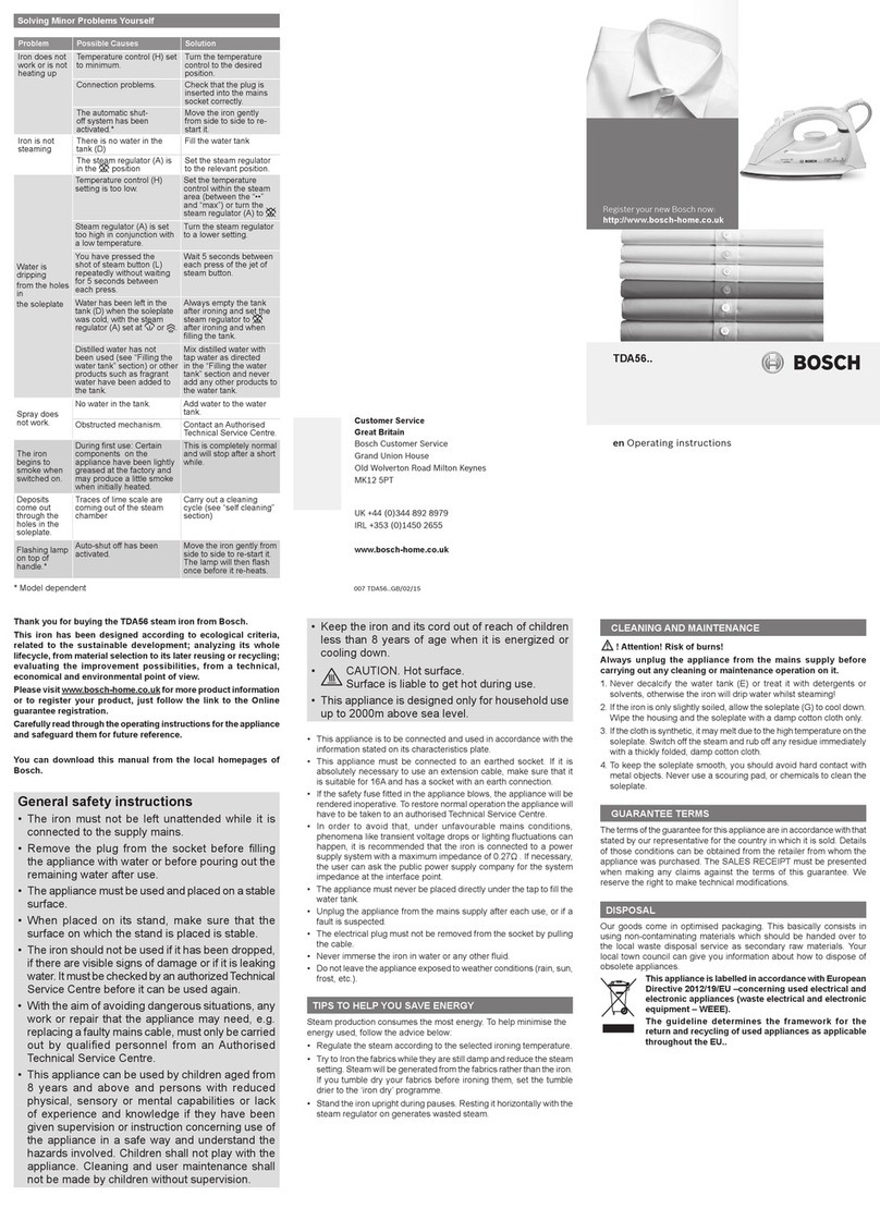 Bosch TDA 56 series User manual Bosch TDA 56 series User manual