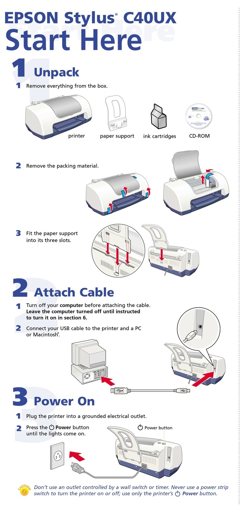 Epson Stylus C40UX User manual