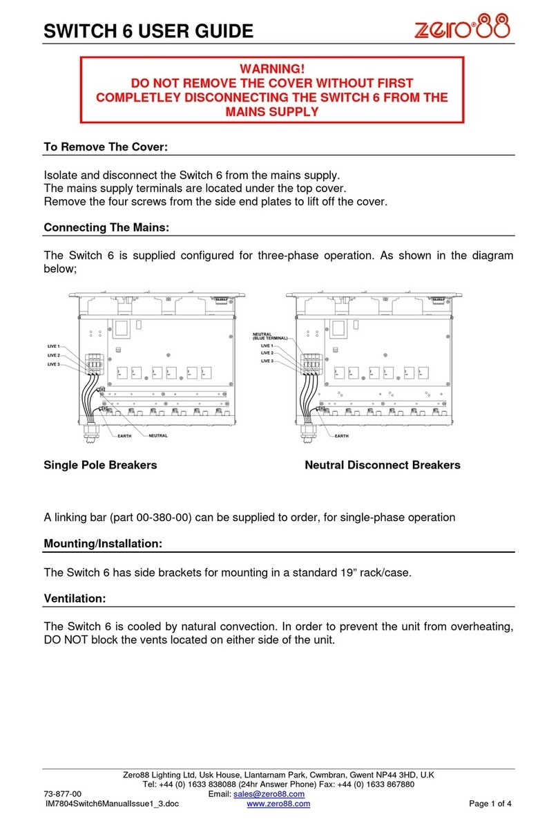 Zero88 SWITCH 6 user guide