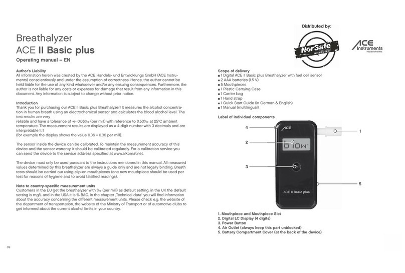 ACE INSTRUMENTS ACE II Basic plus User manual
