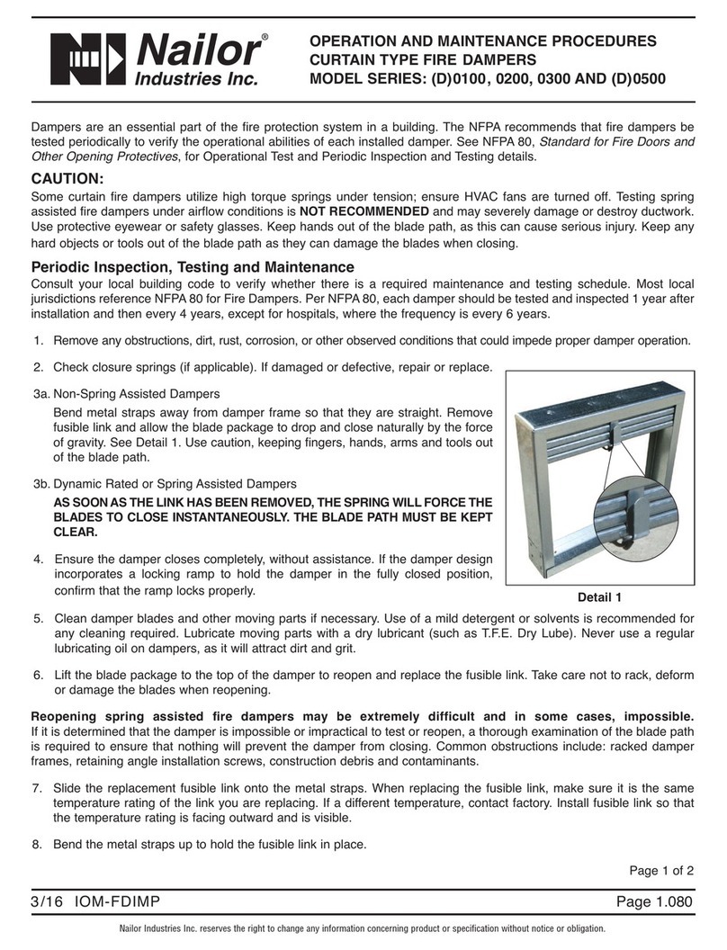 Nailor 0100 Series OPERATIONS AND MAINTENANCE PROCEDURES