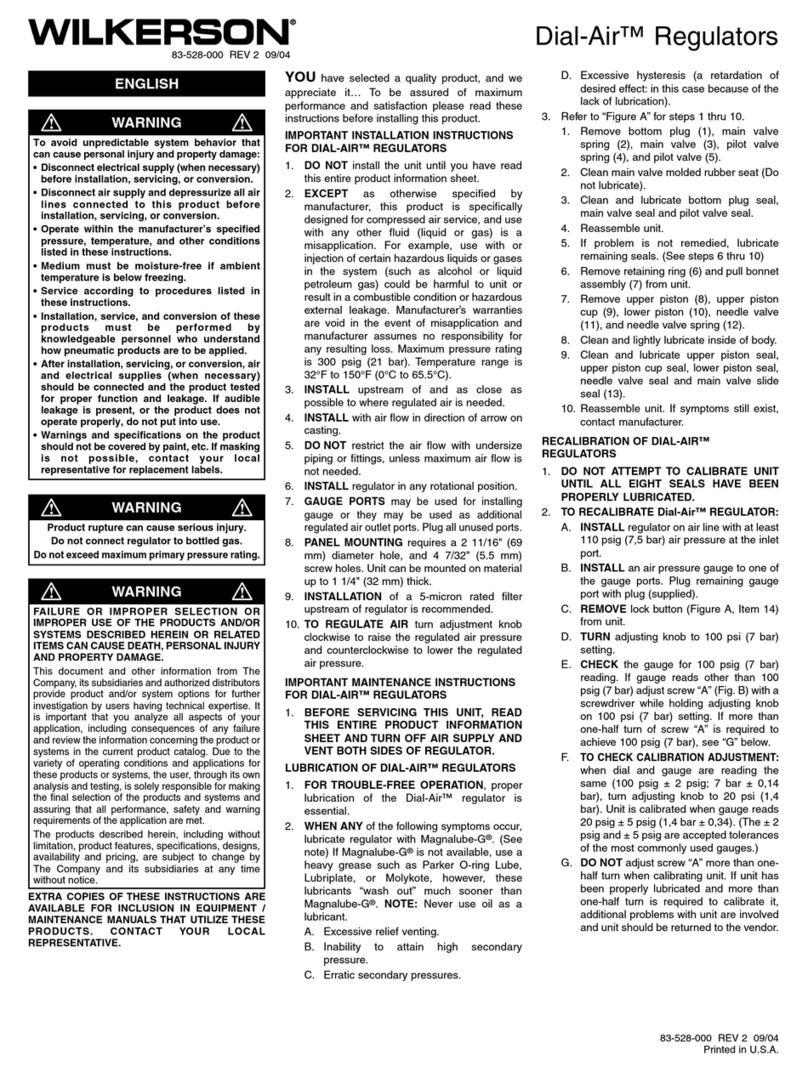 Wilkerson Dial-Air RRP-95-152 manual