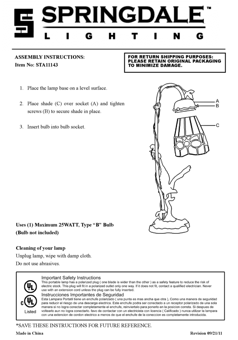 Springdale Lighting STA11143 Assembly instructions