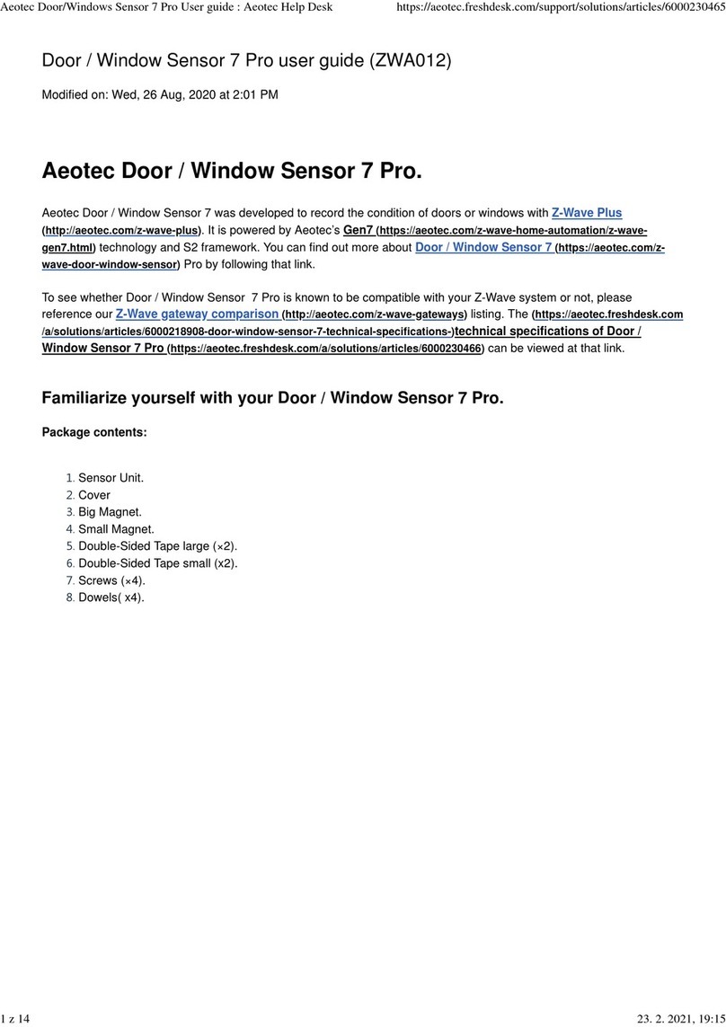 Aeotec 7 Pro ZWA012 user guide
