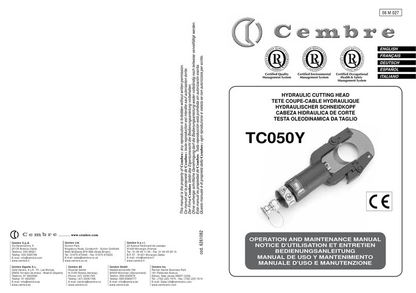 Cembre TC050Y User manual