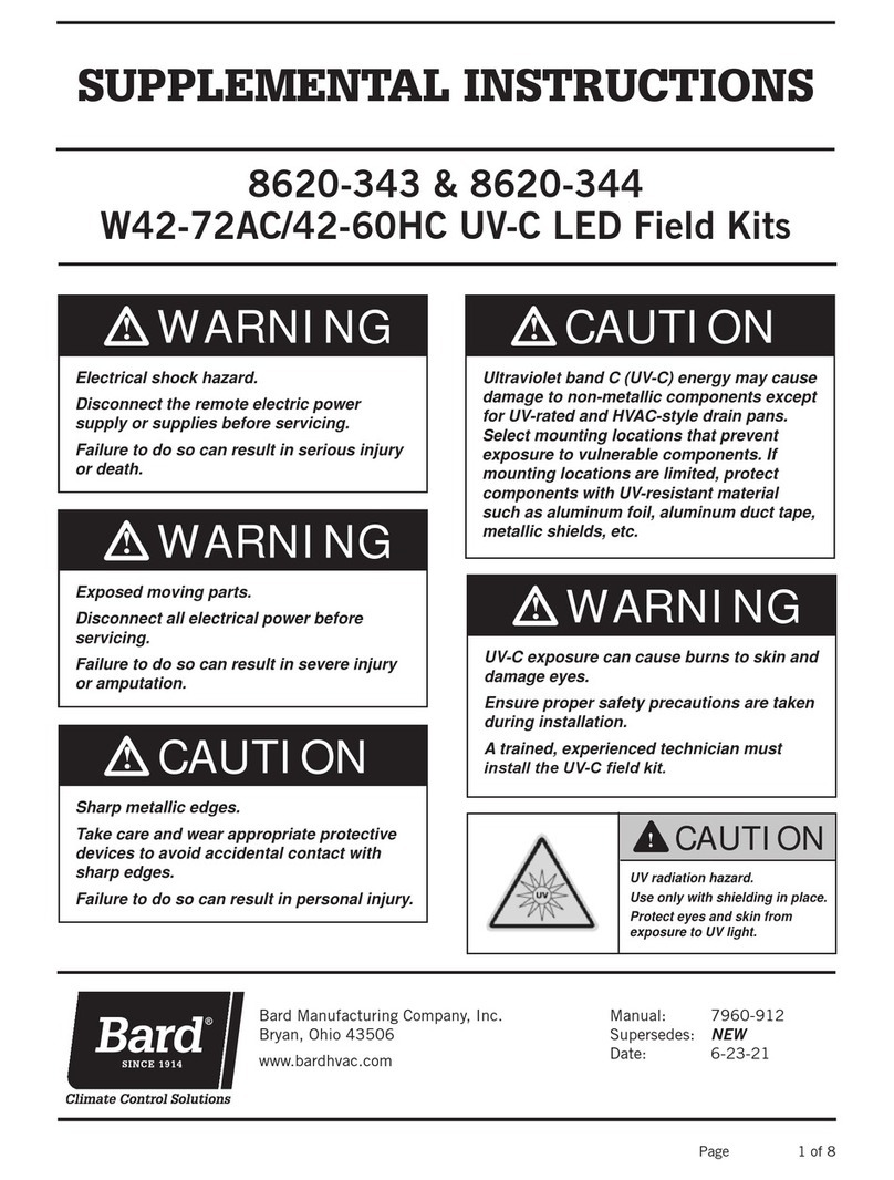 Bard 8620-343 Owner's manual