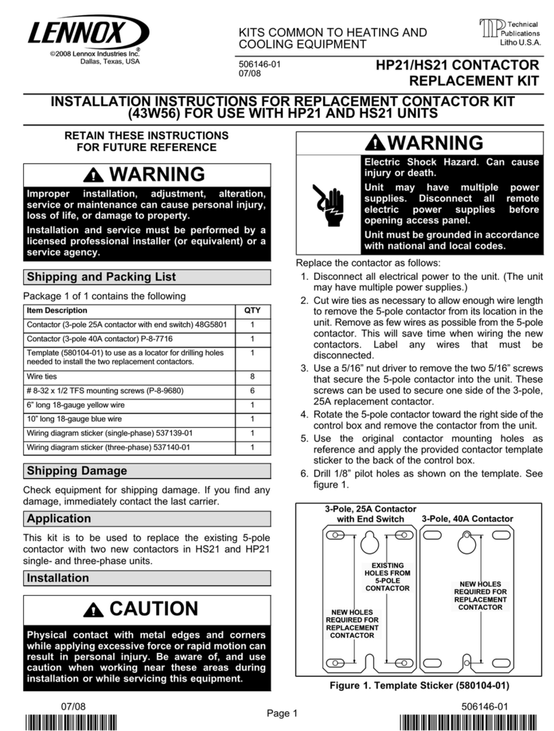 Lennox HP21 installation instructions