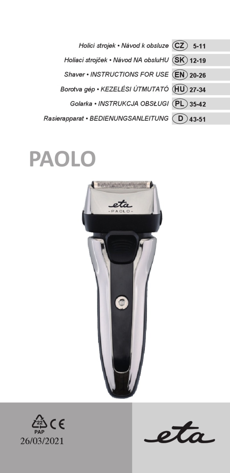 eta PAOLO User manual