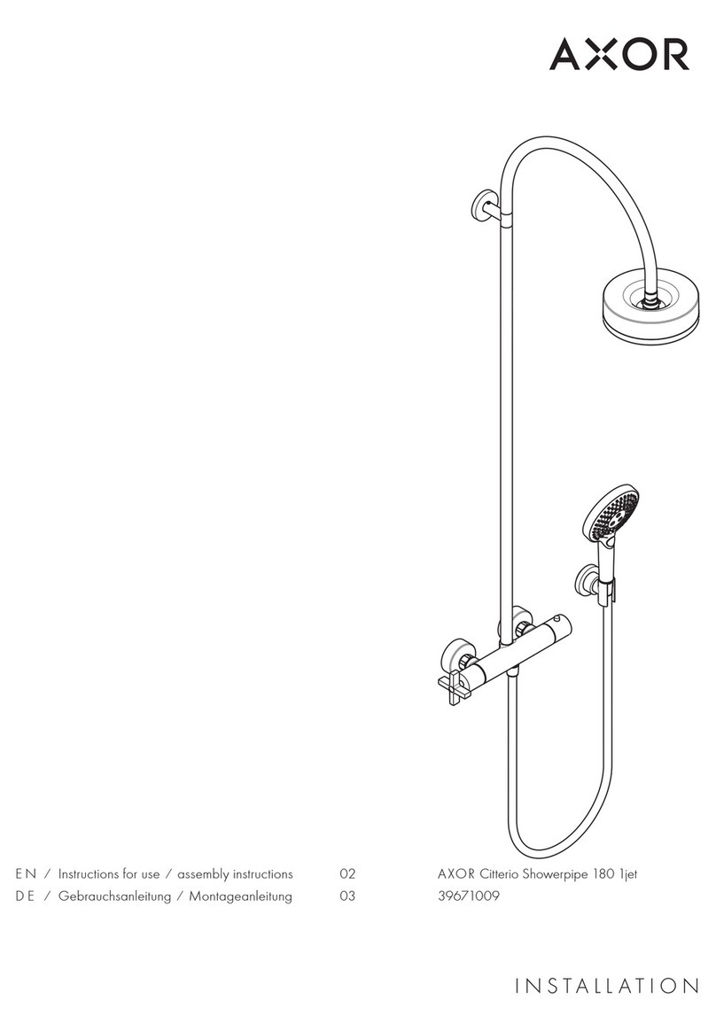 Axor Citterio Showerpipe 180 1jet 39671009 User manual