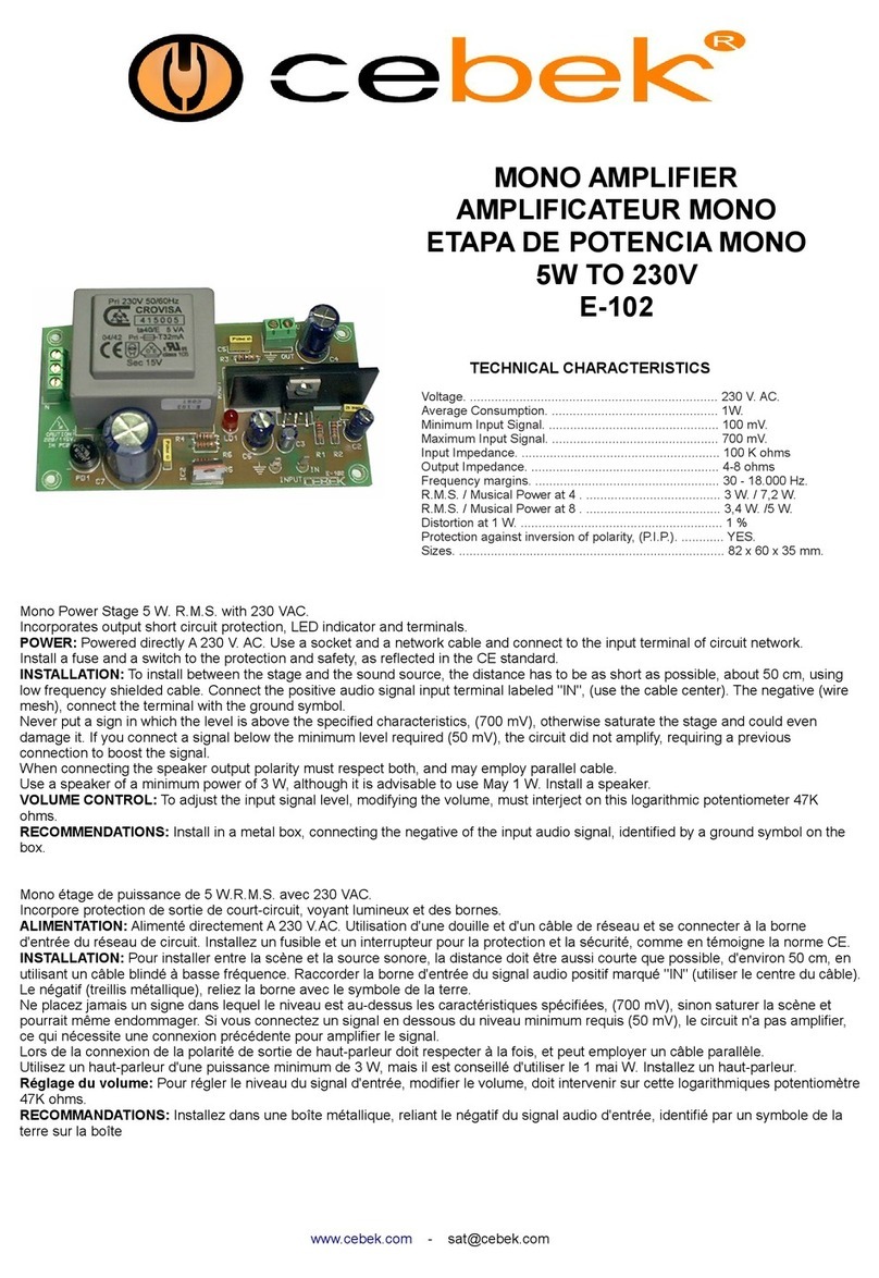 CEBEK E-102 quick start guide
