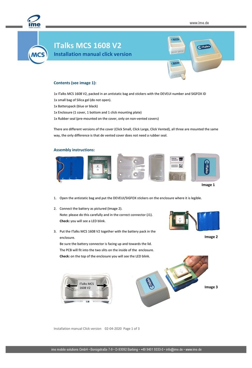 IME ITalks MCS 1608 V2 installation manual