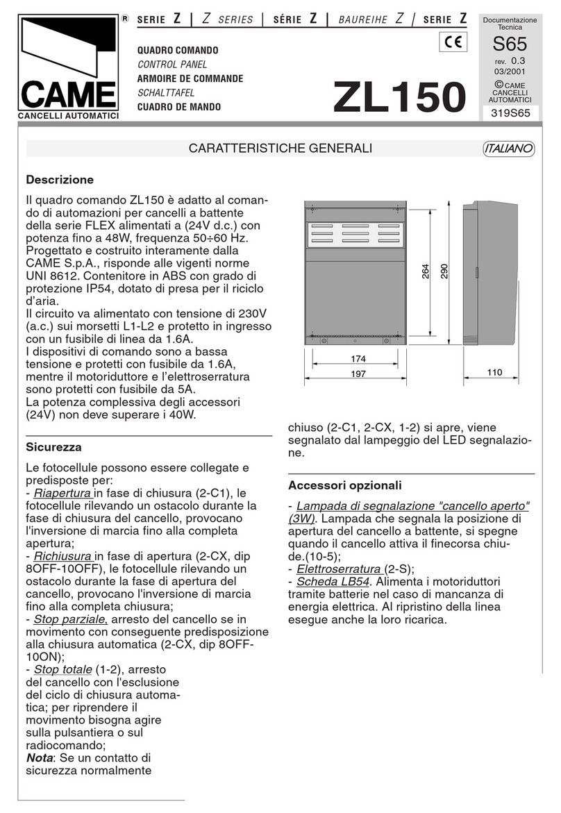 CAME Z Series User manual