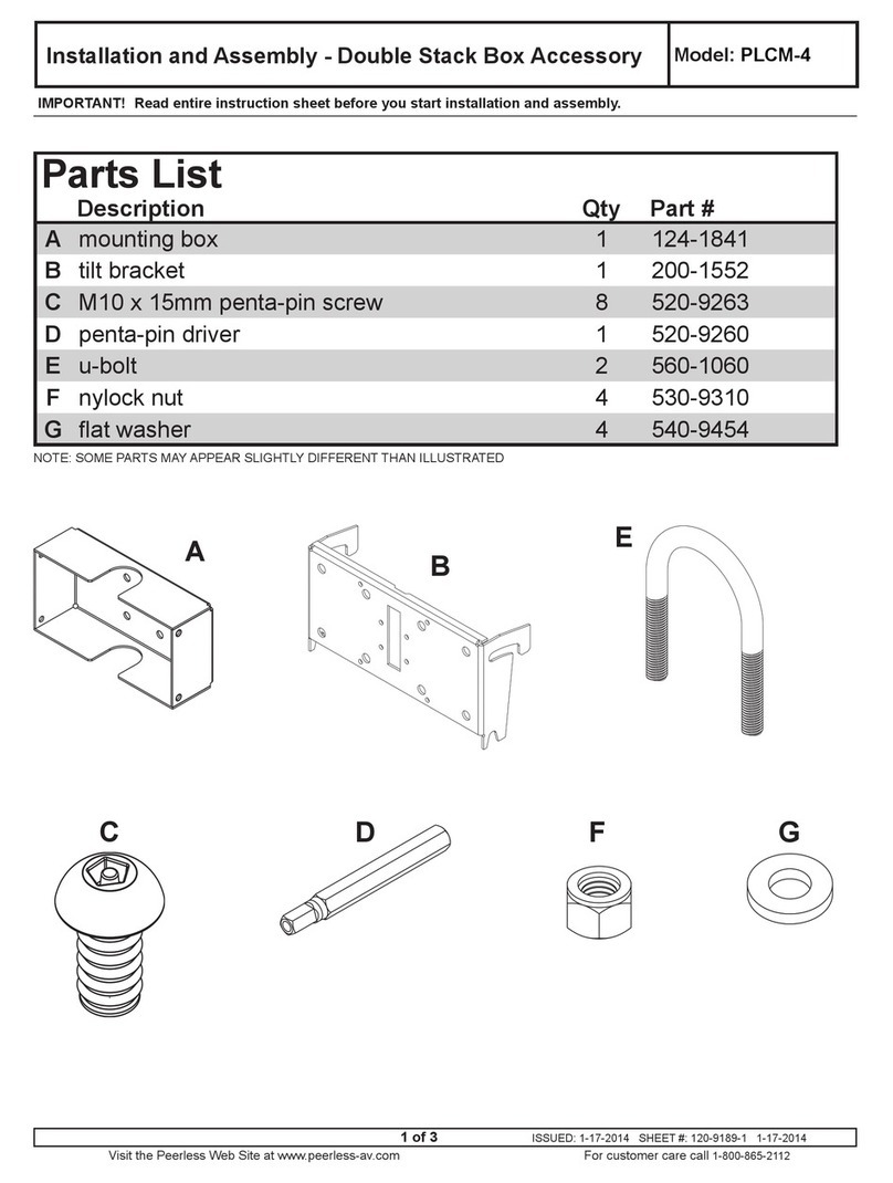 peerless-AV PLCM-4 Installation and assembly