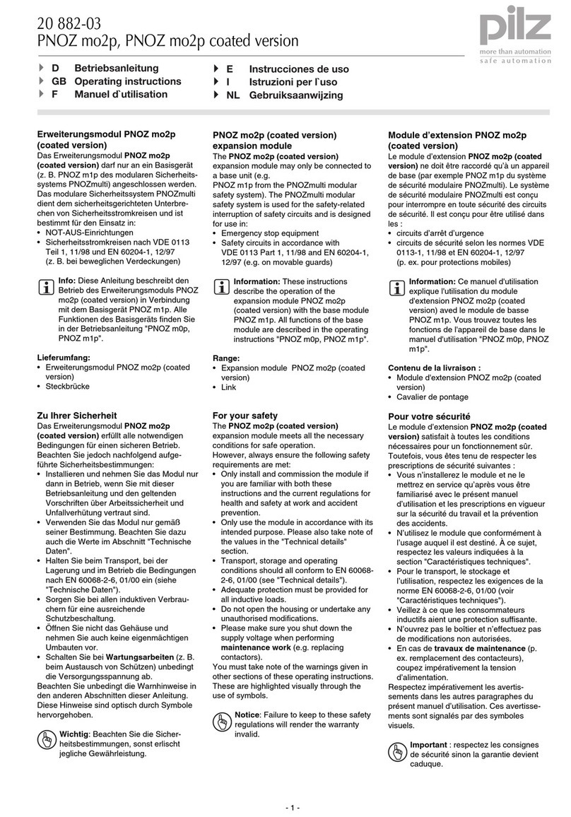 Pilz PNOZ mo2p User manual