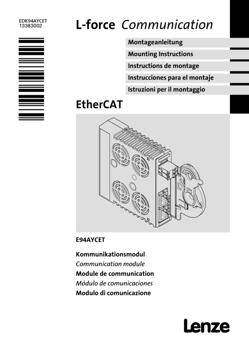 Lenze E94AYCET Mounting instructions