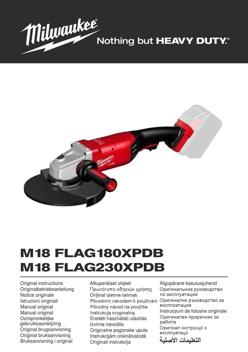 Milwaukee M18 FLAG180XPDB User manual