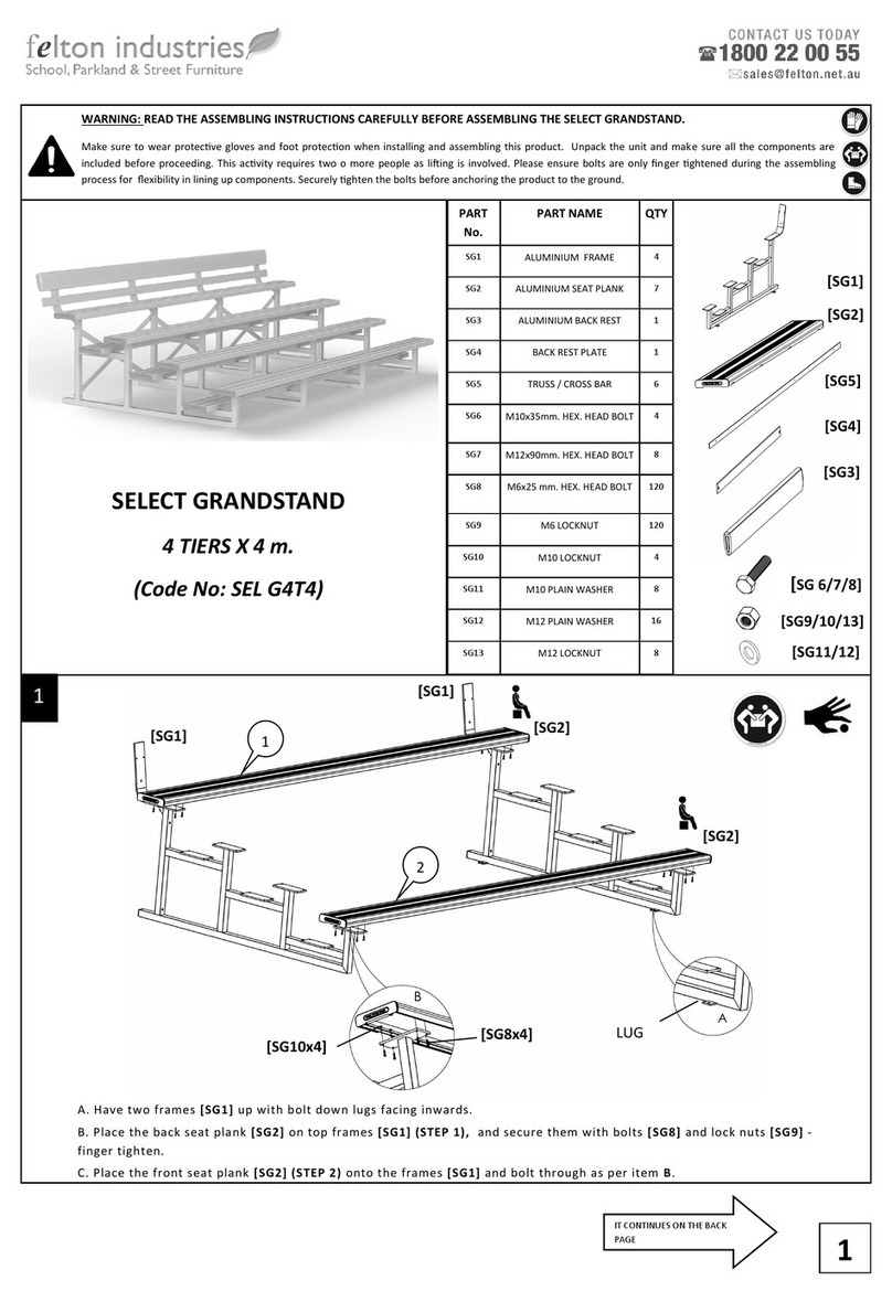 felton industries SELECT GRANDSTAND Installation guide