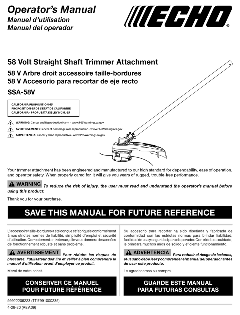 Echo SSA-58V User manual
