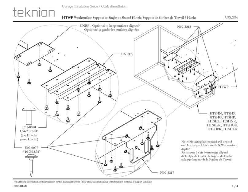 Teknion Upstage User manual Teknion Upstage User manual