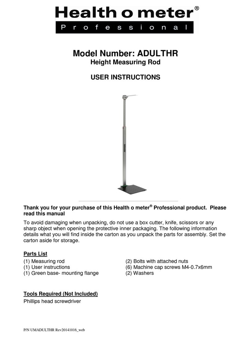 Pelstar Health o meter Professional ADULTHR User instructions