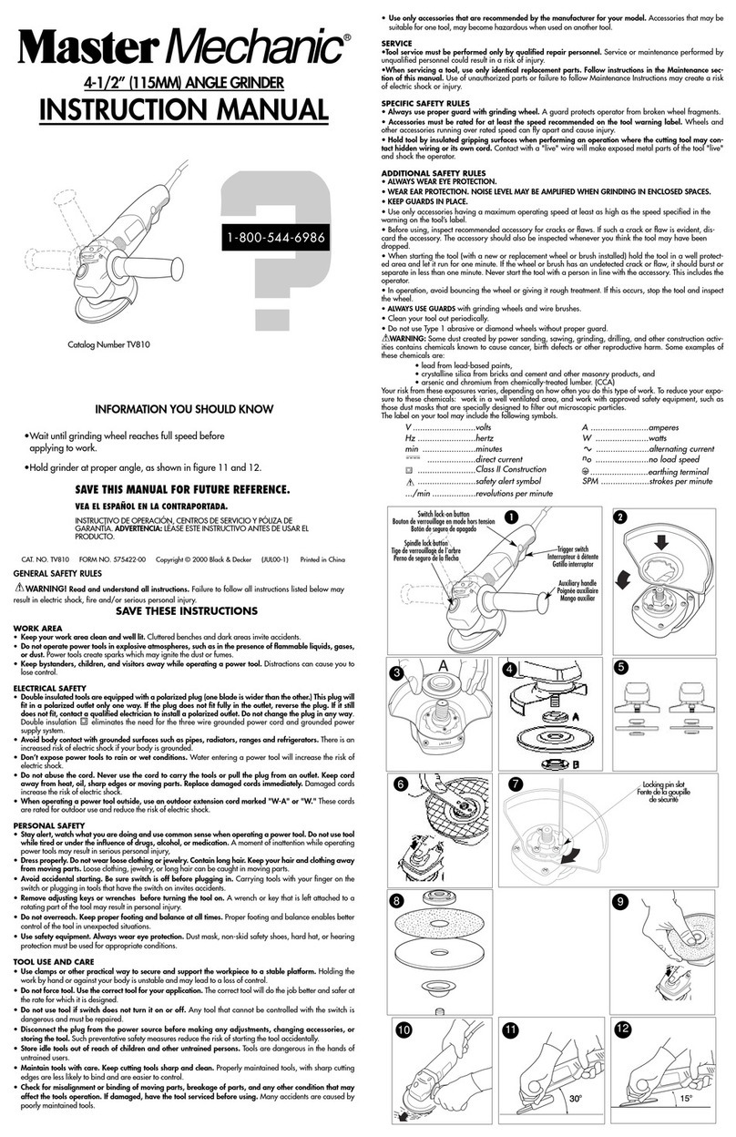 master mechanic TV810 instruction manual
